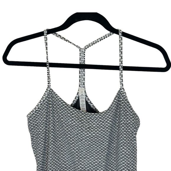 Lululemon Power Pose Tank Monochromic White & Black Tank Top  SZ 10 - Picture 4 of 5